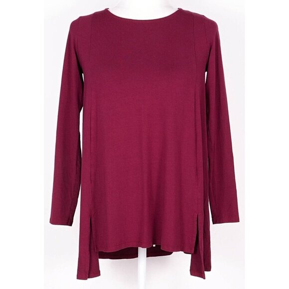 Eileen Fisher Tops - Eileen Fisher - Bateau Neck, Step Hem Tunic in Cozy Viscose Jersey,, 1X